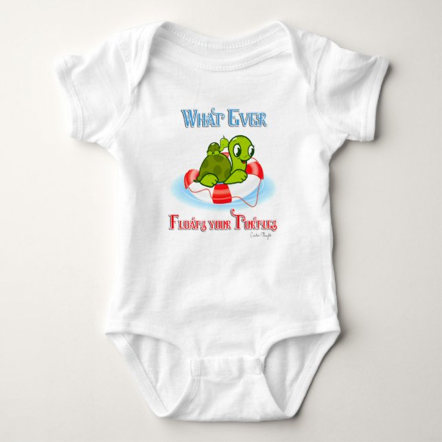 Whatever Floats Your Turtles 2 Baby Bodysuit (Front)