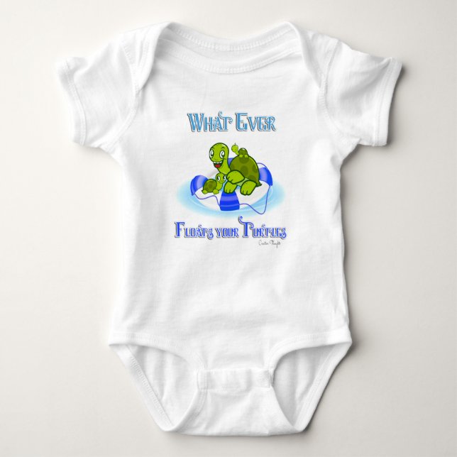 Whatever Floats Your Turtles 3 Baby Bodysuit (Front)
