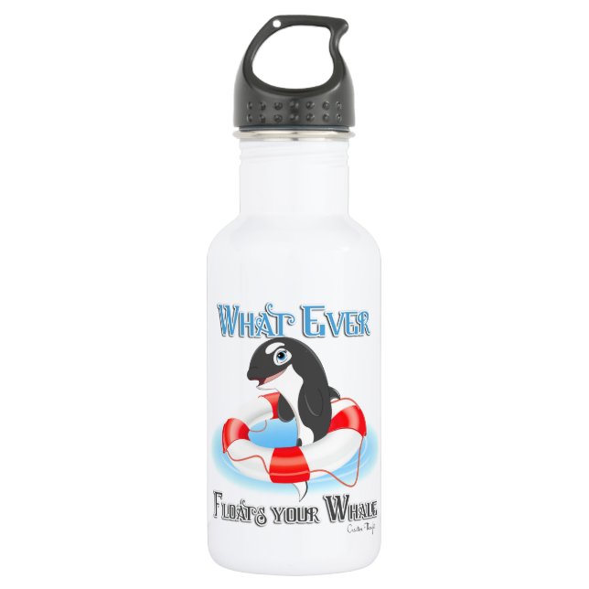 Whatever Floats Your Whale 532 Ml Water Bottle (Front)