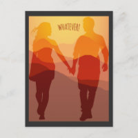 Whatever forever romantic couple holding hands