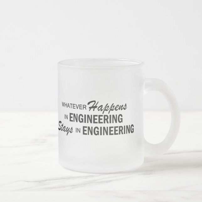 Whatever Happens - Engineering Frosted Glass Coffee Mug (Right)