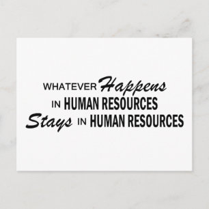 Whatever Happens - Human Resources Postcard
