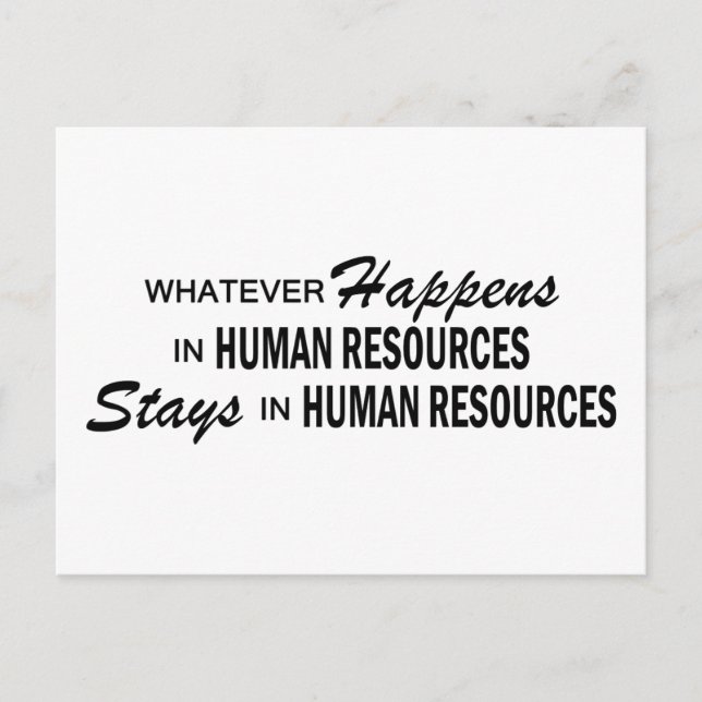 Whatever Happens - Human Resources Postcard (Front)