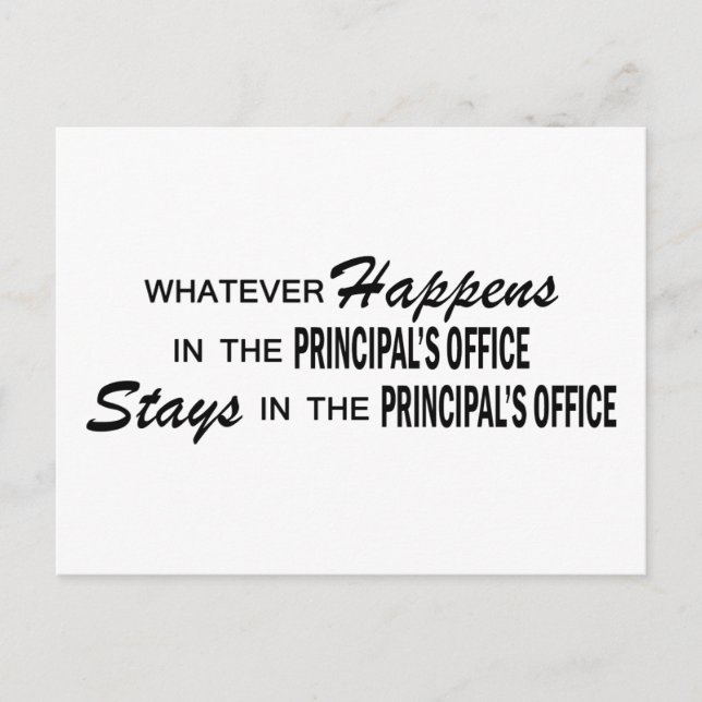Whatever Happens - Principal's Office Postcard (Front)