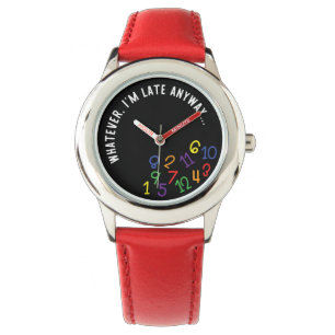 Whatever, I'm Late Anyway, Funny Colourful Black Watch