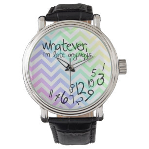 whatever, I'm late anyway - rainbow chevron Watch