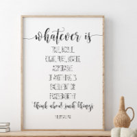 Whatever Is True Noble Right, Philippians 4:8
