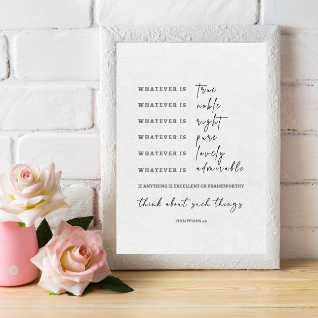 Whatever is True sign Bible Verse  (Creator Uploaded)