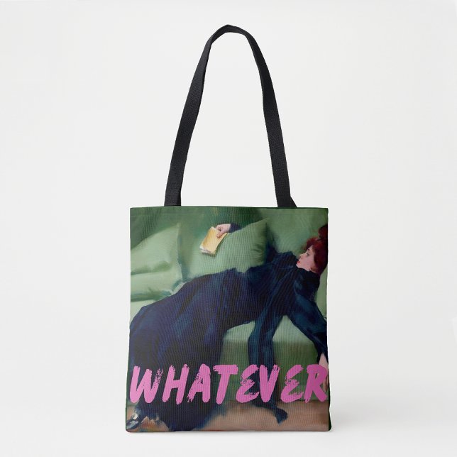 Whatever Pink Graffiti Bag, Altered Art, Fun Girly Tote Bag (Creator Uploaded)