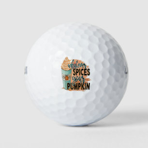 Whatever Spices Your Pumpkin Autumn Halloween Than Golf Balls