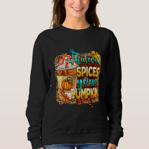 Whatever Spices Your Pumpkin Leopard Pumpkin Fall Sweatshirt