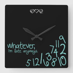 whatever square wall clock