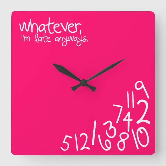 whatever square wall clock (Front)