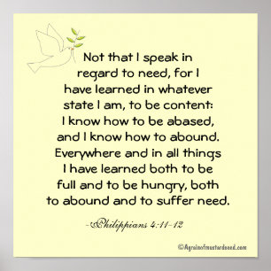 Whatever state I'm in... Bible Quote Prayer Poster