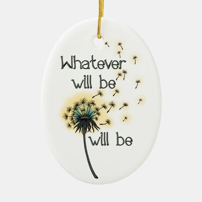 Whatever Will Be Ceramic Tree Decoration (Front)