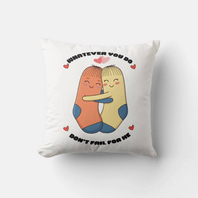 Whatever You Do, Don't Fall for Me - Cute Socks Pi Cushion (Front)