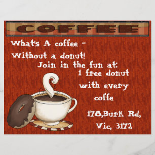 What's a coffee - Without a doughnut! Flyer