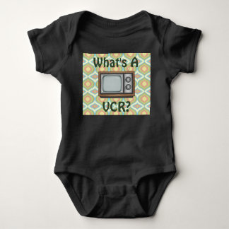 "What's a VCR?" Retro TV Baby Bodysuit