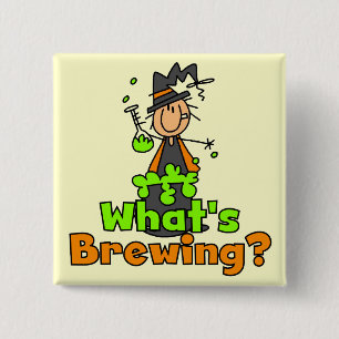 What's Brewing T-shirts and Gifts 15 Cm Square Badge