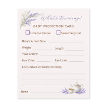 What's Brewing Tea Party Baby Prediction Card