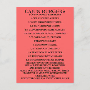 What's Cooking? Recipe - Post Card