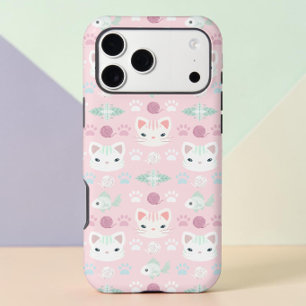 What's Cool, Kitty Cat in Pink and Mint Case-Mate