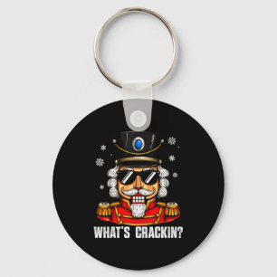 Whats Crackin Funny Nutcracker Pjs Christmas Xmas Key Ring