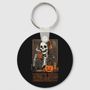 Whats Emergency Halloween Skeleton 911 Dispatcher Key Ring