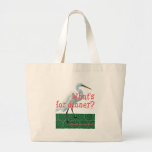 What's for dinner? large tote bag