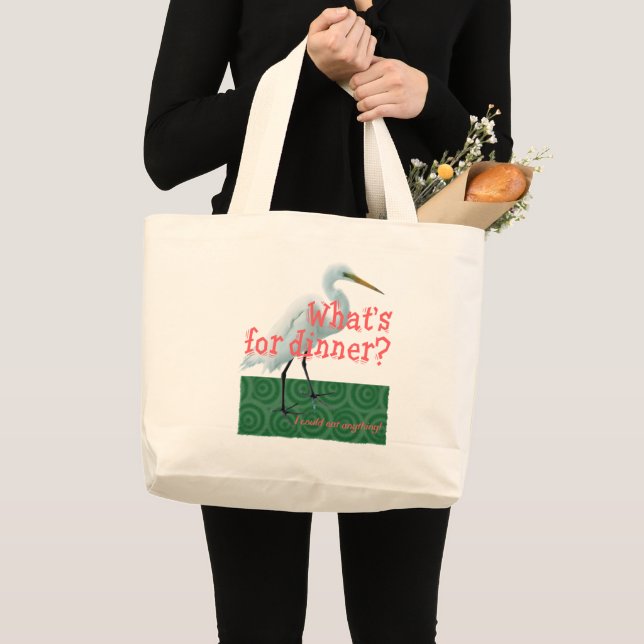 “What's for dinner?” Large Tote Bag (Front (Product))
