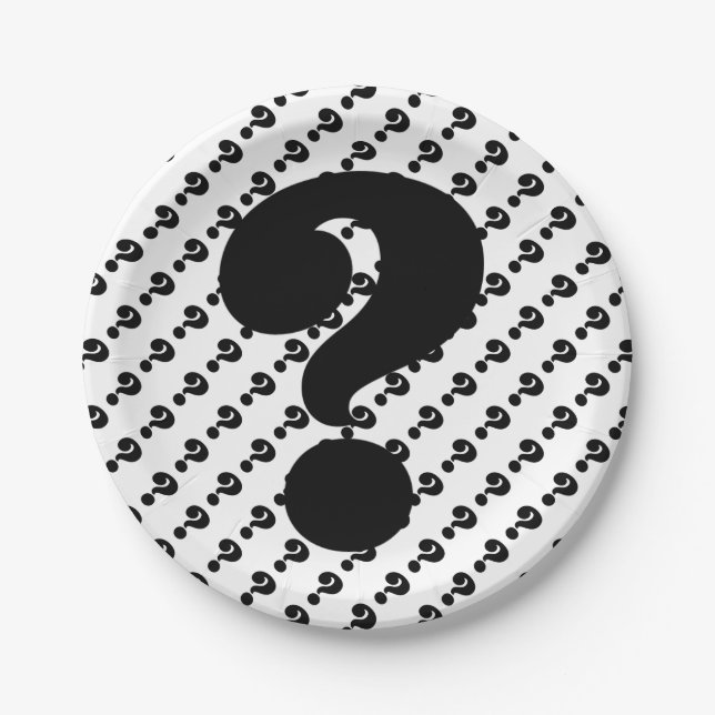 Whats For Dinner Question Mark Paper Plates (Front)