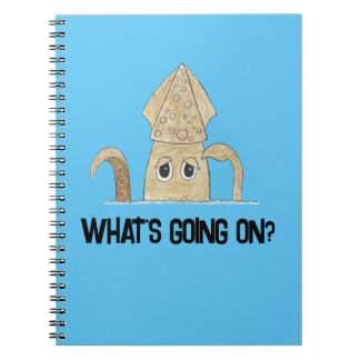 "What's Going On?" Confused Howard the Squid Notebook