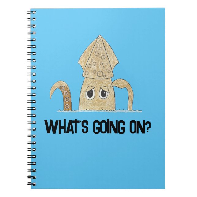 "What's Going On?" Confused Howard the Squid Notebook (Front)