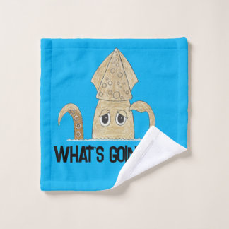 "What's Going On?" Confused Howard the Squid Wash Cloth