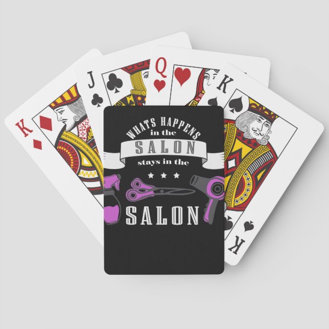 Whats happens in the salon, stays in the salon playing cards (Back)