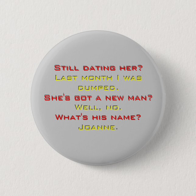 what's his name 6 cm round badge (Front)