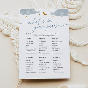 What's In Your Purse Baby Shower Game Twinkle Star Invitation