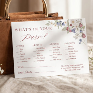 What's in Your Purse? Berry Sweet Bridal Game