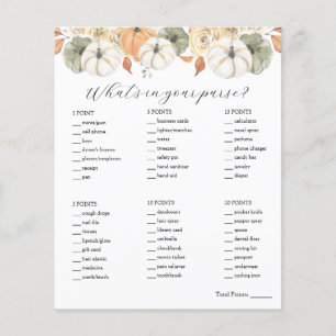 What's in Your Purse Bridal Shower Game 