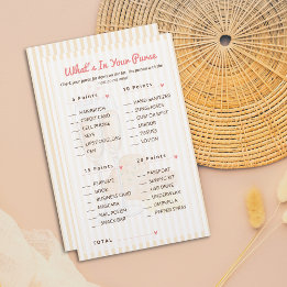 What's in your Purse Bridal Shower Game 