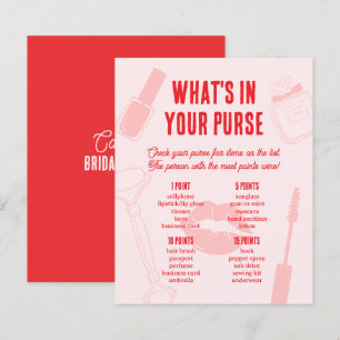 What's in Your Purse Bridal Shower Game Spa Pajama