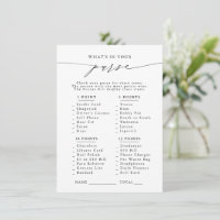 What's In Your Purse? Bridal Shower Party Game