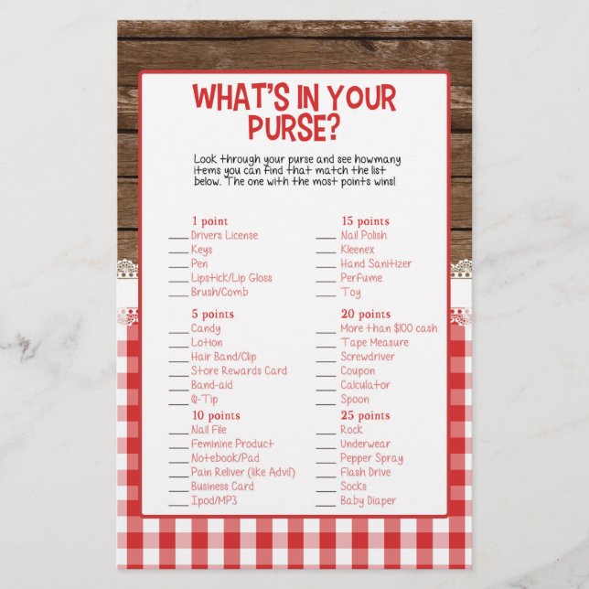 What's in Your Purse - Red Baby Q (Front)