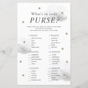 What's in Your Purse Star Grey Baby Shower Game