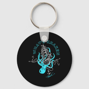 Whats Kraken Funny Octopus Sea Monster Graphic Key Ring