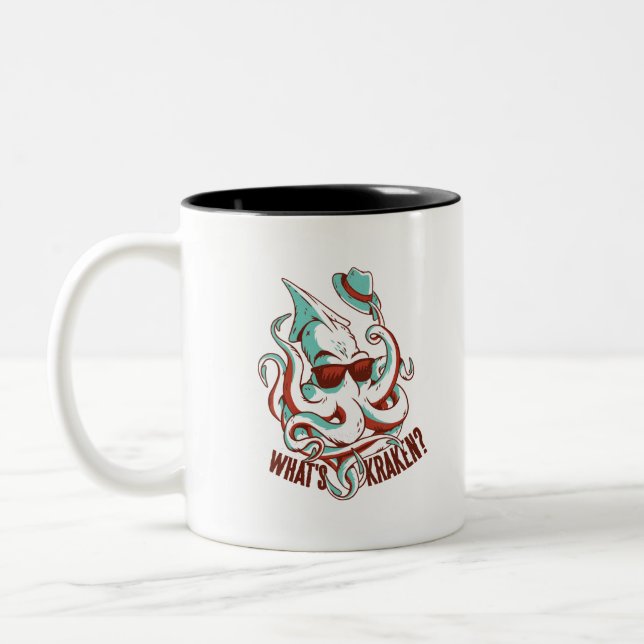 What's Kraken? Two-Tone Coffee Mug (Left)