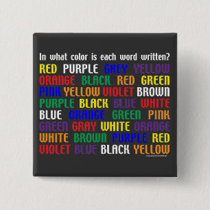 What's My Colour 15 Cm Square Badge