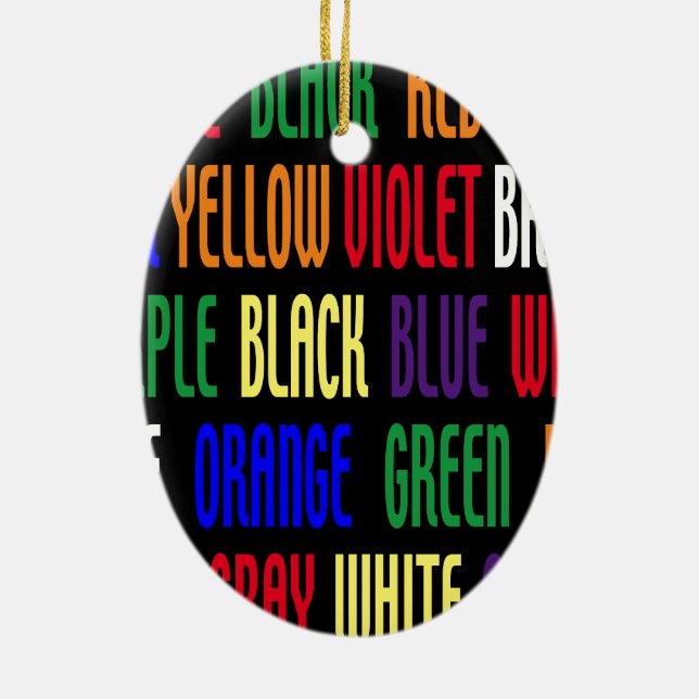 What's My Colour Ceramic Tree Decoration (Back)