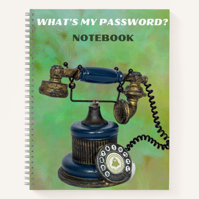 What's my password spiral notebook (Front)
