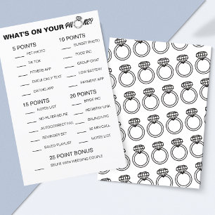 What's on Your Phone Game - Bridal Shower Activity